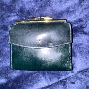 Bosca black Leather Wallet with Gold Clasp